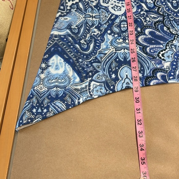 Soleillee Blue Print w/Sequins Vneck Hi Lo Tunic Sz 1X - Picture 10 of 12